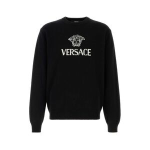 Versace Men Black Cashmere Sweater